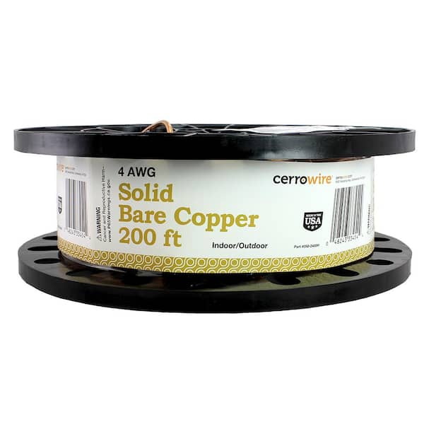 Cerrowire 25 ft. 4-Gauge Stranded SD Bare Copper Grounding Wire