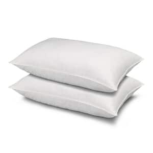 Firm Dobby Windowpane 300 Thread Count 100% Cotton King Size Pillow Set of 2