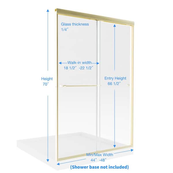 56-60 in. W x 70 in. H Sliding Framed Shower Door in Chrome Finish with Clear Glass
