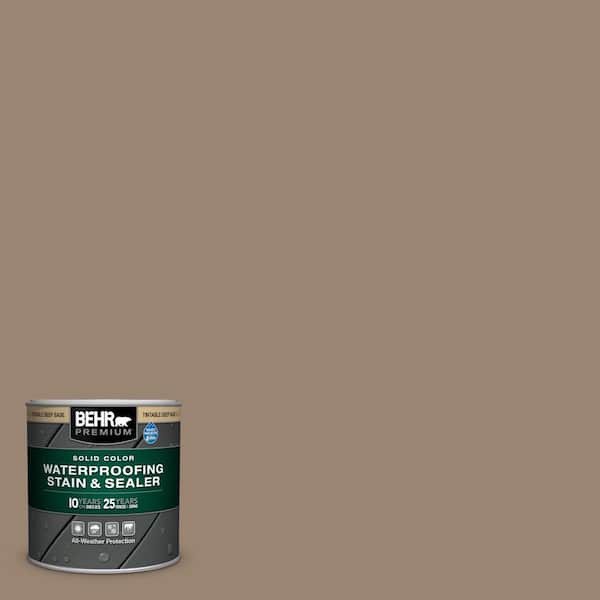BEHR PREMIUM 8 oz. #SC-153 Taupe Solid Color Waterproofing Exterior Wood Stain and Sealer Sample