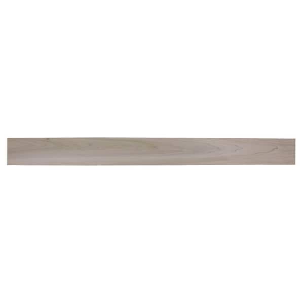 EVERMARK Expressions 4 ft. Contemporary Poplar Stain Grade Wood Shelf Mantel