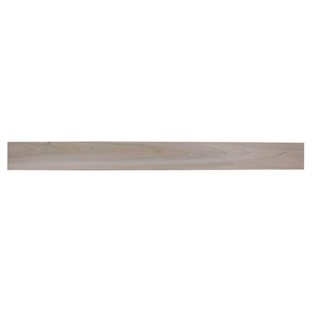 Expressions 6 ft. Contemporary Poplar Stain Grade Wood Shelf Mantel