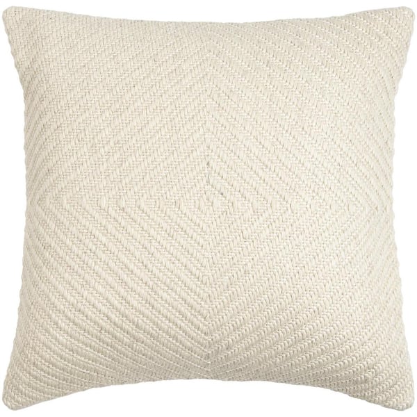 Artistic Weavers Cairn Light Beige Woven Down Fill 20 in. x 20 in. Decorative Pillow