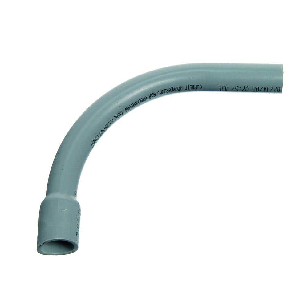 90 Degree Elbow Schedule 40 1-1/4 Barbed x NPT Male Gray PVC Tube Fitting