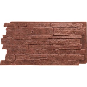 Acadia Ledge 49 in. x 1 1/4 in. Sun Valley Stacked Stone, StoneWall Faux Stone Siding Panel