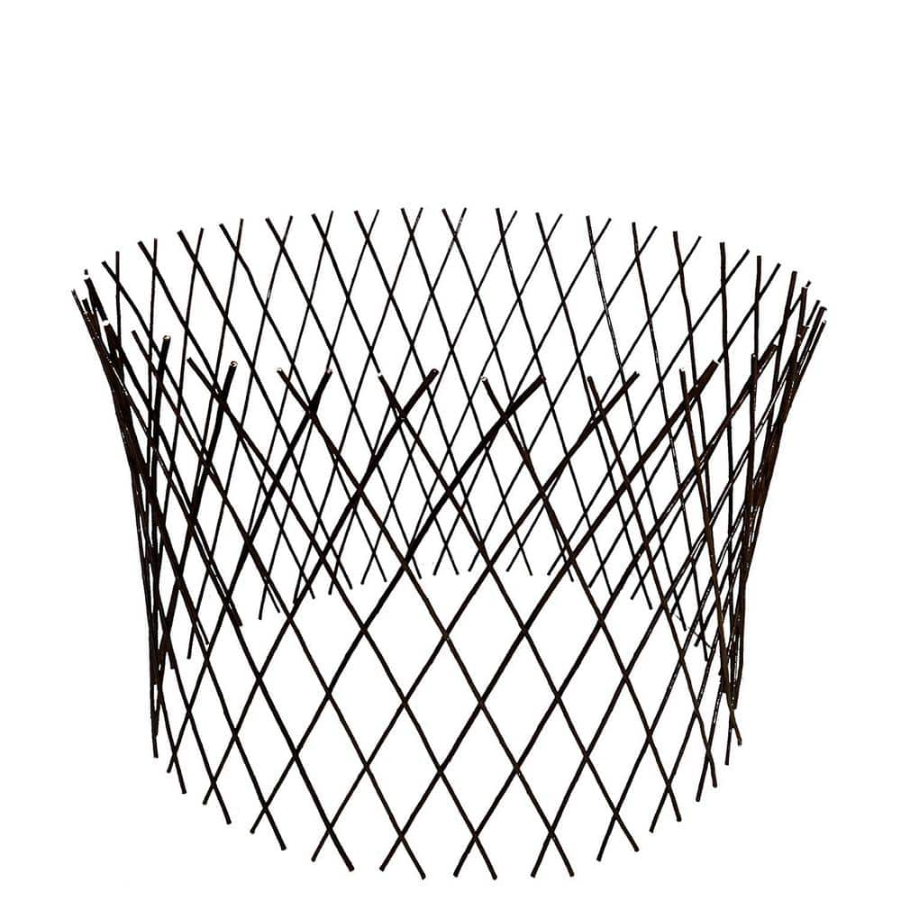 Circular Willow Wood Trellis Fence, 30" H x 60" W