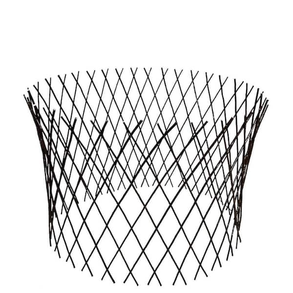 30 in. H x 60 in. W Circular Willow Lattice Trellis Fence