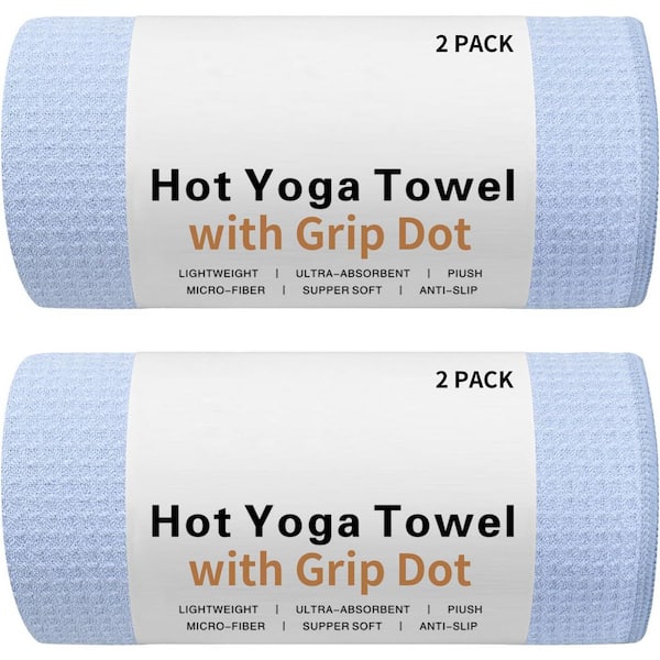 Anqtovp Microfiber Non-Slip Absorbent Hot Yoga Towel with Grip Dot