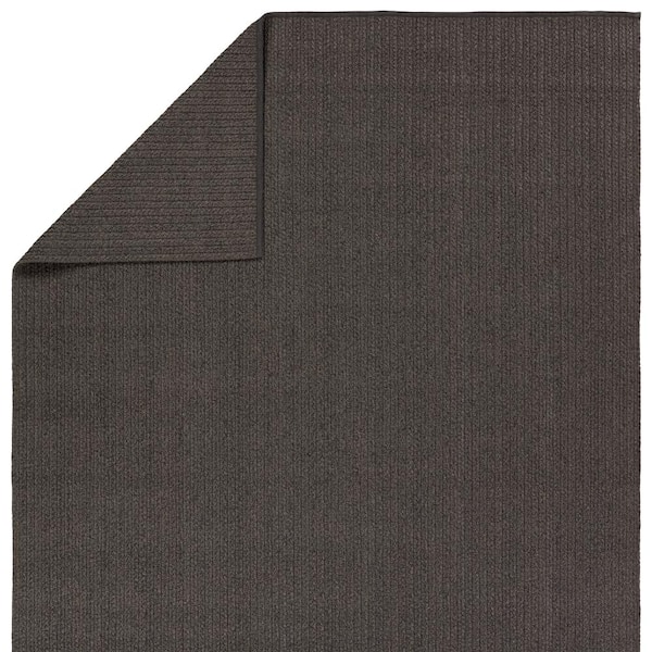 Iver 4 ft. x 6 ft. Dark Gray Solid Handmade Indoor/Outdoor Area Rug