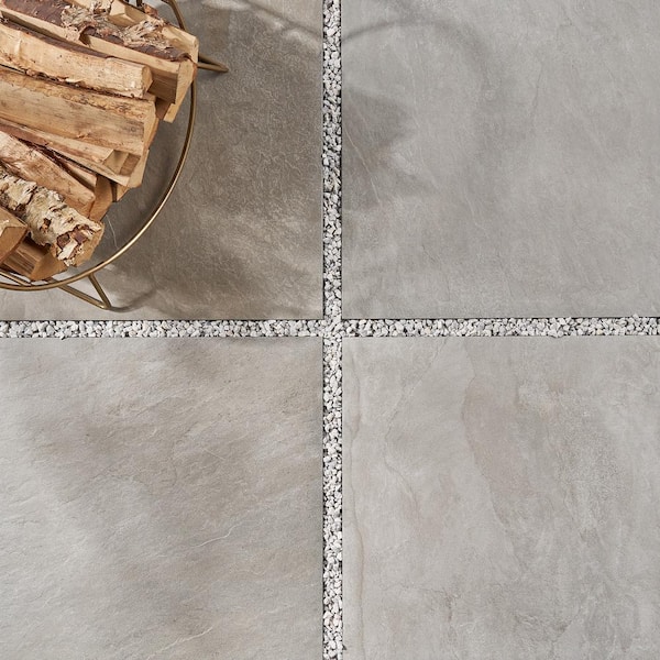 Ridge Bluestone Full Color 24 in. x 24 in. Textured Matte Porcelain Floor Paver Tile (7.75 sq. ft. / Case)