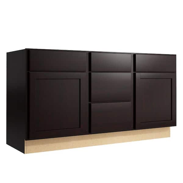 Cardell Pallini 60 in. W x 31 in. H Vanity Cabinet Only in Coffee