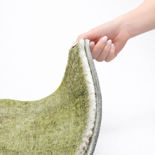 Dream Shag Premium Machine Washable Abstract ADS685 Taupe 5 ft. x 7 ft. 6 in. Area Rug