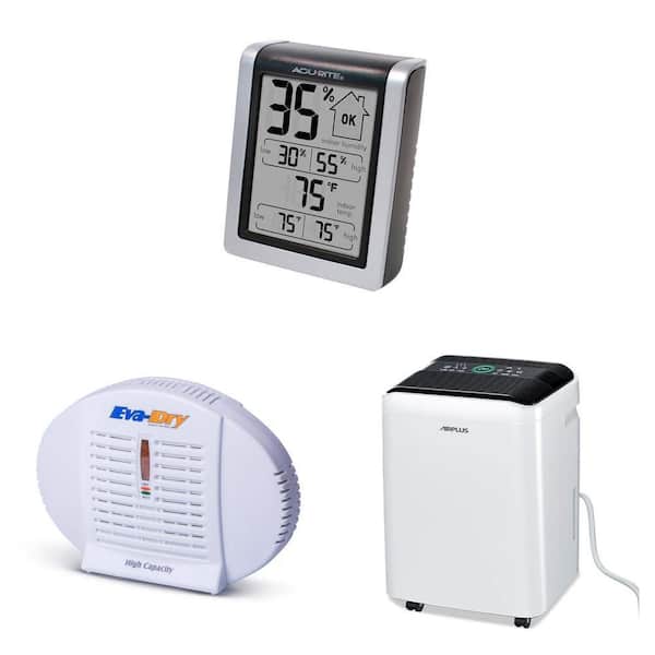 Digital Humidity/Temperature Monitor, 6-8 oz. Mini-Dehumidifier, and 4,500 sq. ft. Dehumidifier Combo