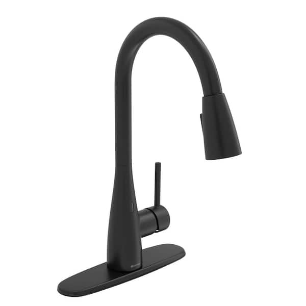Glacier Bay Vazon Touchless Single-Handle Pull-Down Sprayer Kitchen Faucet in Matte Black