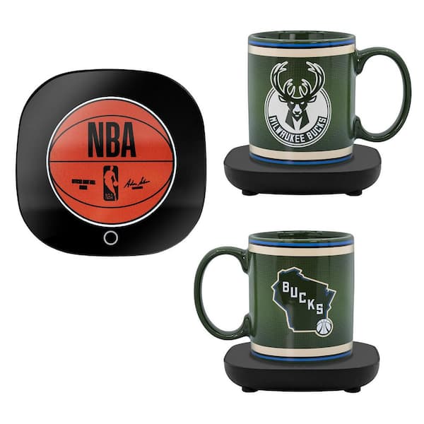 Uncanny Brands NBA Milwaukee Bucks Single-Cup Green Coffee Mug with Warmer for Your Drip Coffee Maker