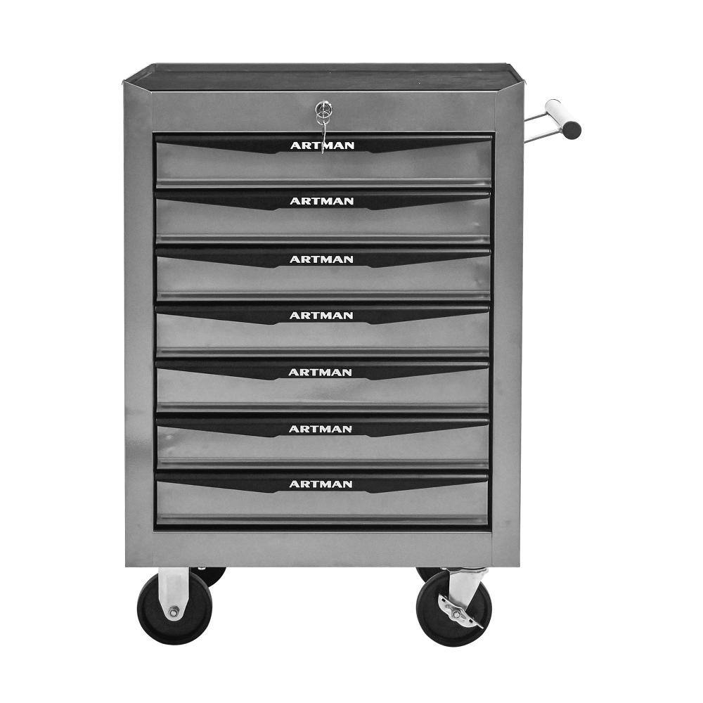20 Inch Rolling Metal Tool Chest, 7 Drawers with Ball Bearing Slides, Lockable Mobile Tool Cart, Silver price history on PriceWatchPro