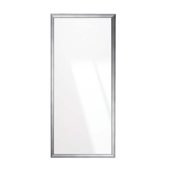 BrandtWorks Cool Silver Slim Wall Mirror 30 in. W x 64 in. H