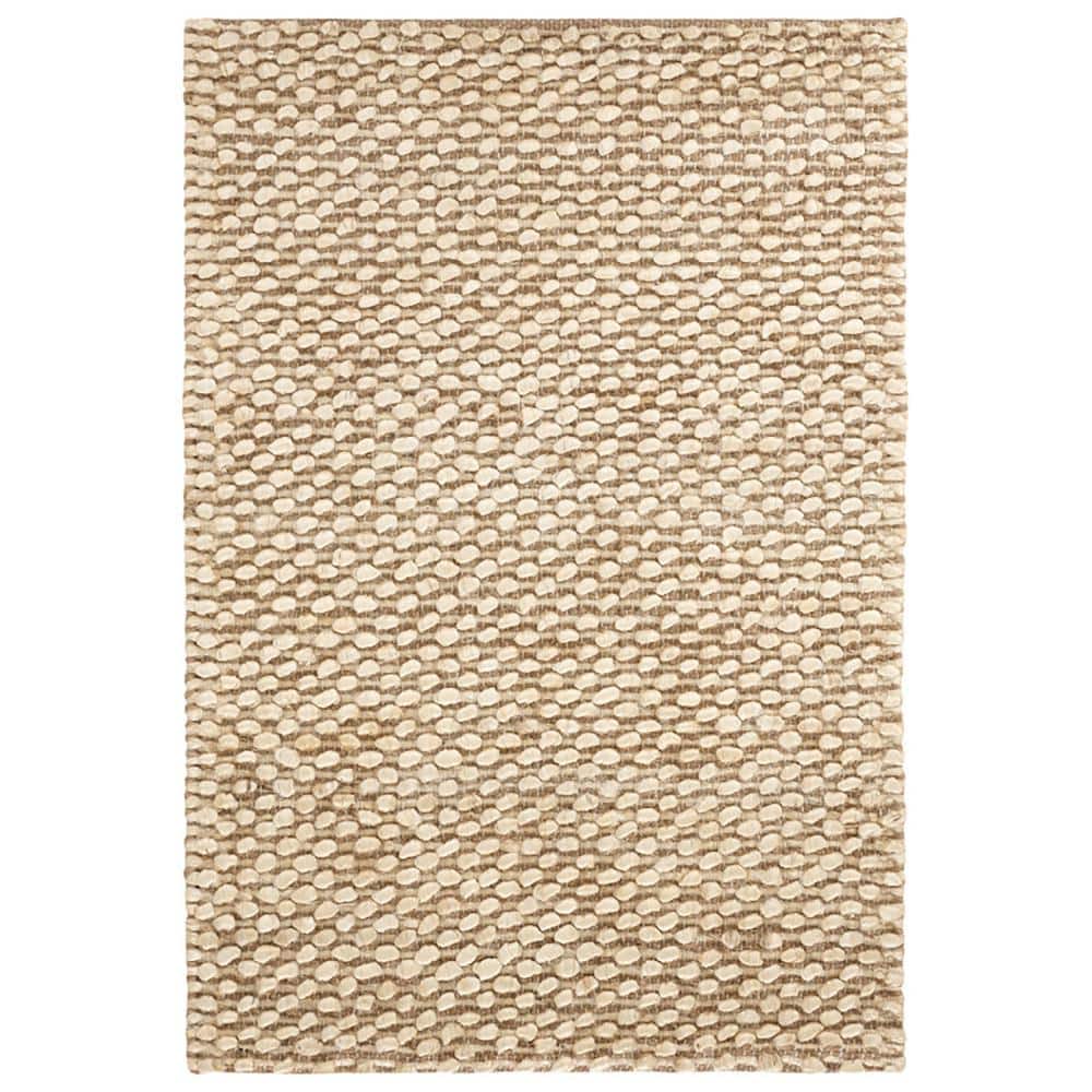 Beige Textured Runner Rug Home Conservatory Textured Handwoven Jute Beige 3 ft. x 8 ft. Bohemian ...