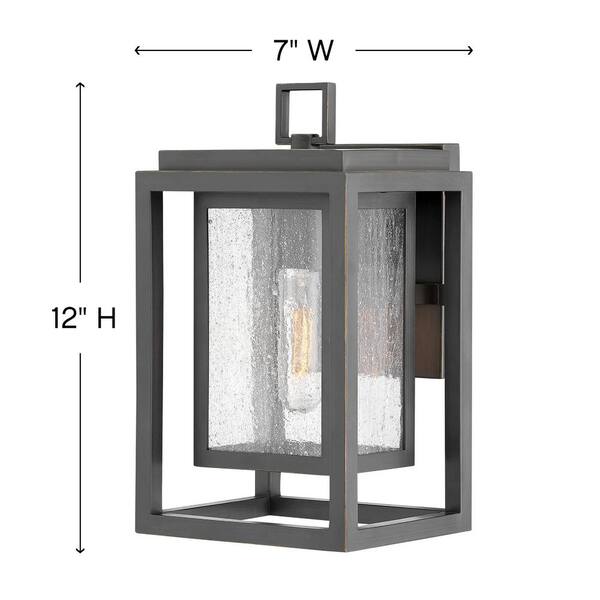 HINKLEY - Hinkley Republic Small Outdoor Wall Mount Lantern, Oil-Rubbed Bronze