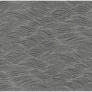 Silver Sand Crest Vinyl Unpasted Paper Wallpaper,Matte 27 in. by 27 ft.