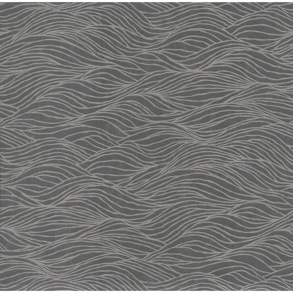 Silver Sand Crest Vinyl Unpasted Paper Wallpaper,Matte 27 in. by 27 ft.