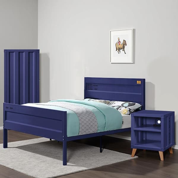 Dua 3-Piece Blue Full Metal Bedroom Set
