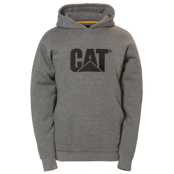 Caterpillar Trademark Men's Size Large Dark Heather Grey Cotton/Polyester Hooded Sweatshirt