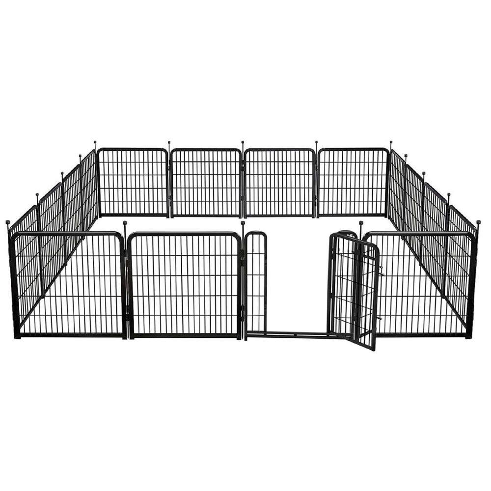 48 in. Decorative Garden Fence with Gate, 8 Panels Heavy Duty Iron Animal Barrier Fence for Yard price history on PriceWatchPro