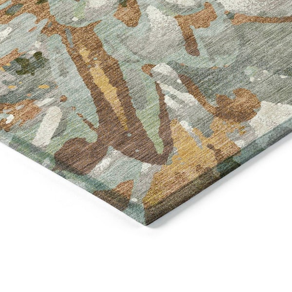 Chantille Machine Washable Indoor/Outdoor Abstract ACN2340 Copper 10 ft. x 14 ft. Area Rug