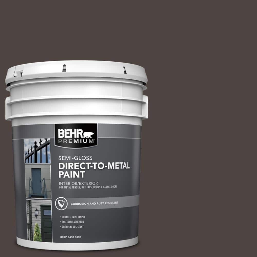 BEHR PREMIUM 5 gal. SC104 Cordovan Brown SemiGloss Direct to Metal