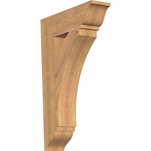 Ekena Millwork 5.5 in. x 34 in. x 22 in. Western Red Cedar Thorton Traditional Smooth Bracket
