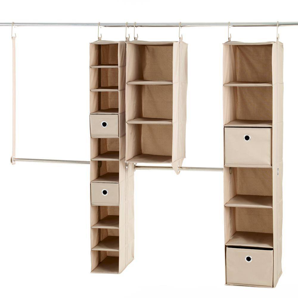 neatfreak 6 ft. 8 ft. Fabric Closet Kit Hanging Organizer (9Piece Set)05029D2C2AC001 The
