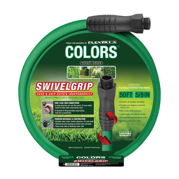 Reviews for Flexzilla Colors Series 5/8 in. x 50 ft. Garden Hose, 3/4 in. -  11 1/2 GHT Fittings in Forest Green