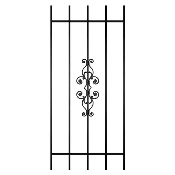 Unique Home Designs La Entrada 24 in. x 54 in. Black 5-Bar Window Guard-DISCONTINUED