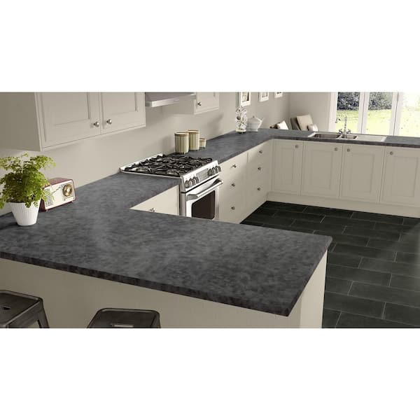 5 ft. x 12 ft. Laminate Sheet in Pewter Brush with Matte Finish