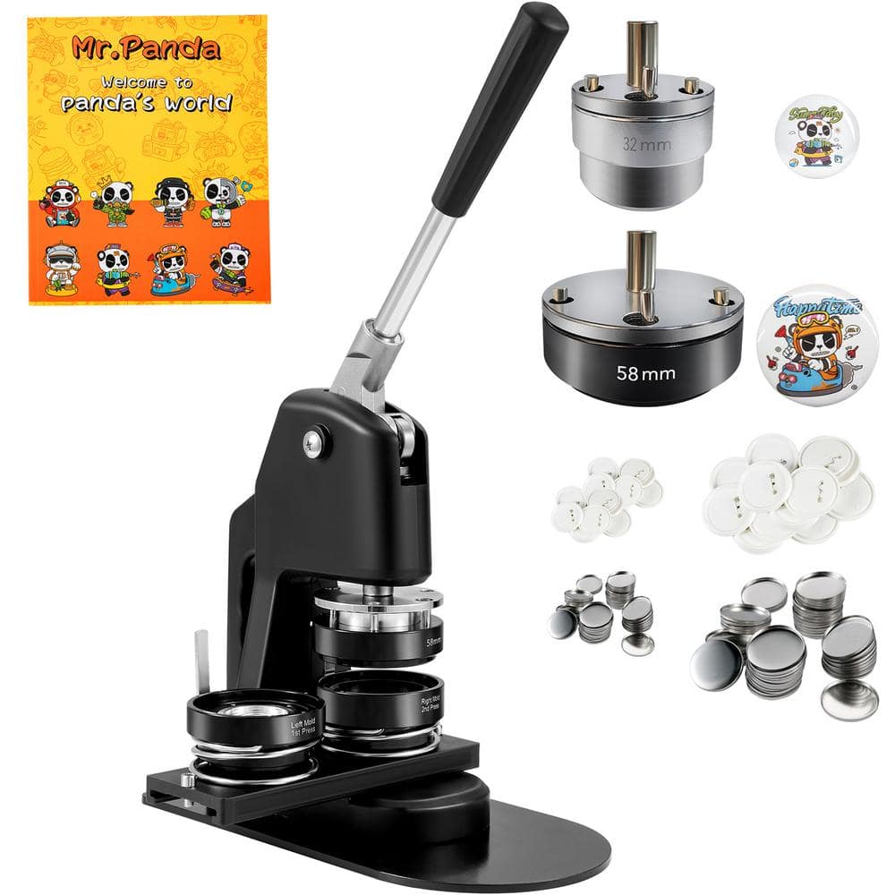 Button Maker Machine, 1.25 in./2.25 in. Badge Punch Press Kit, DIY Pin Maker for Kids, Includes 500 Button Parts, Circle price history on PriceWatchPro