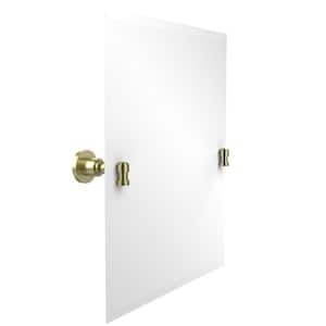 Washington Square Collection 21 in. x 26 in. Frameless Rectangular Single Tilt Mirror with Beveled Edge in Satin Brass