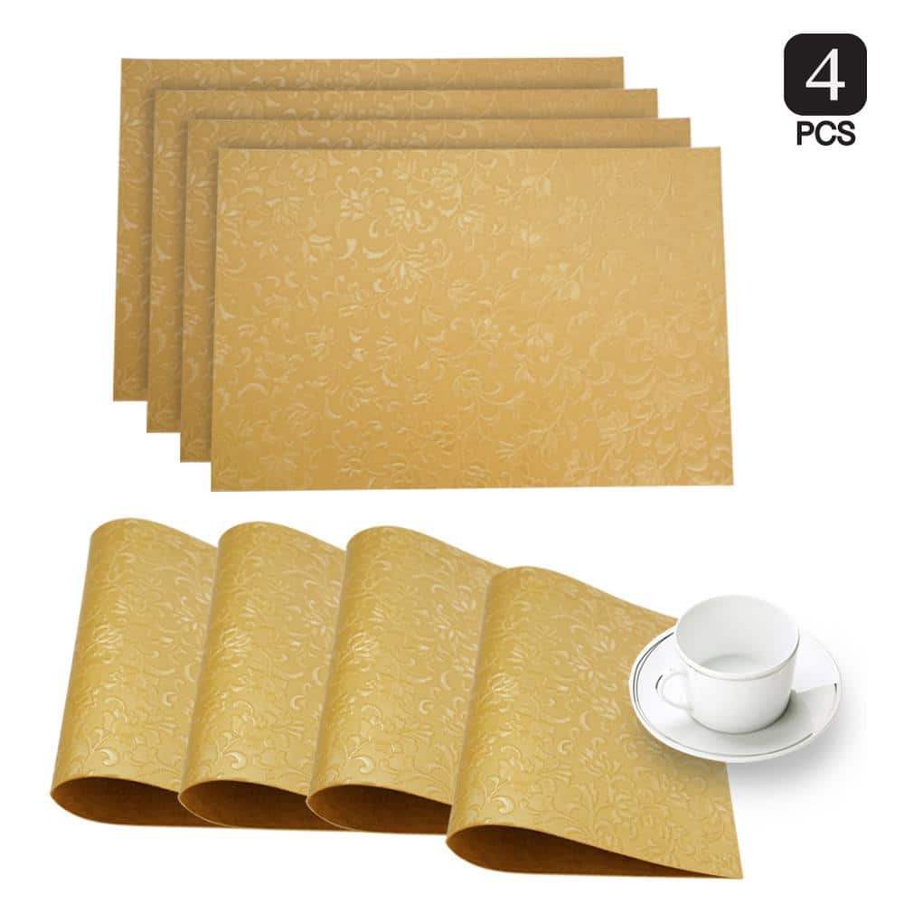 Faux Leather Placemats Set of 6 - Waterproof - Wipe Clean - Heat Resistant  - Ant