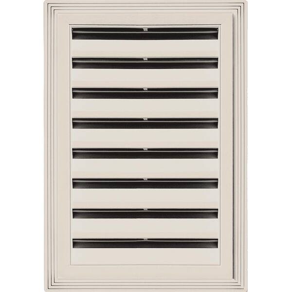 Builders Edge 12 in. x 18 in. Rectangle Gable Vent #048 Almond