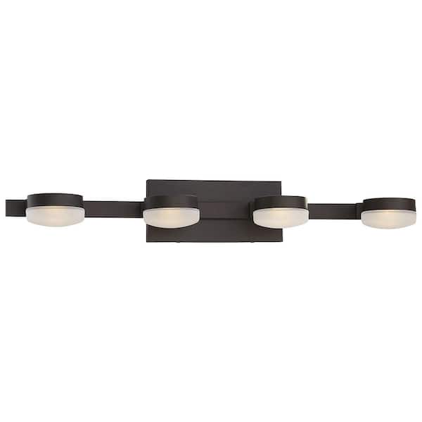 Home Decorators Collection 4-Light Oil Rubbed Bronze LED Bath Vanity Light
