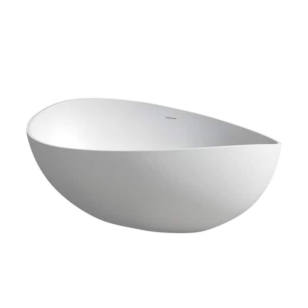 Unbranded 63 in. x 39 in. Soaking Bathtub with Center Drain in White