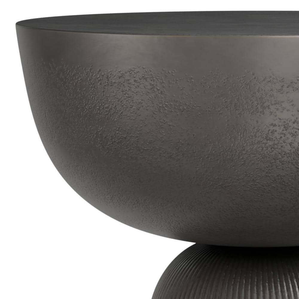 Black Nickel Round Cast Aluminum Side Table