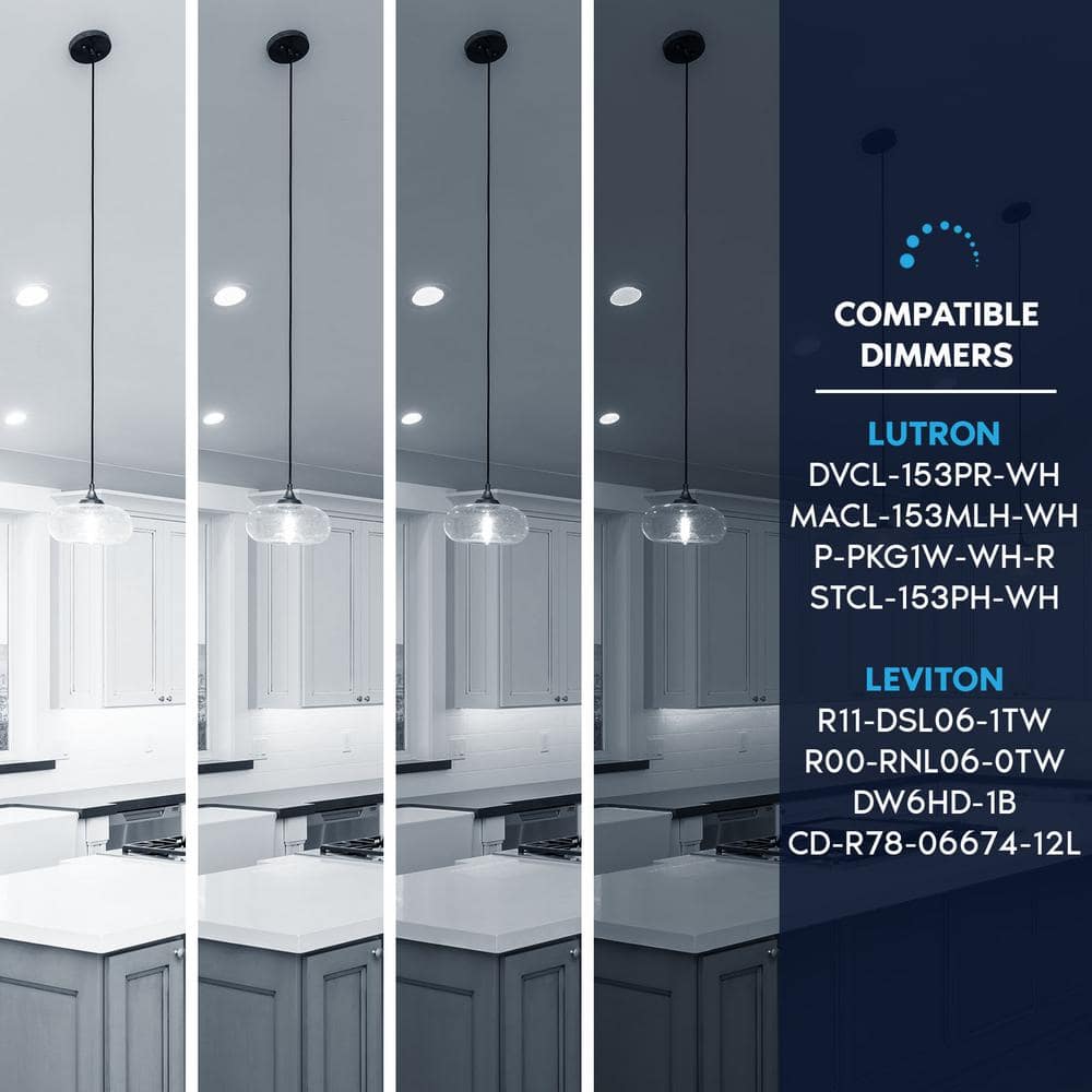 Crystal Clear Dimmable LED Candelabra Bulbs, Set of 6