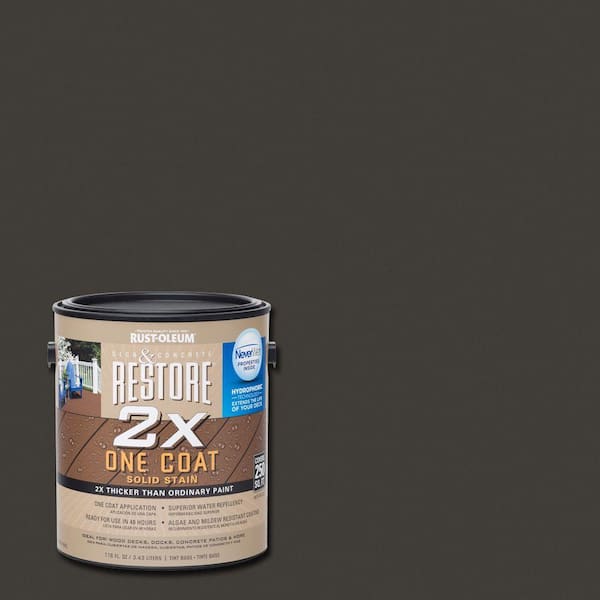 Rust-Oleum Restore 1 gal. 2X Bark Solid Deck Stain with NeverWet