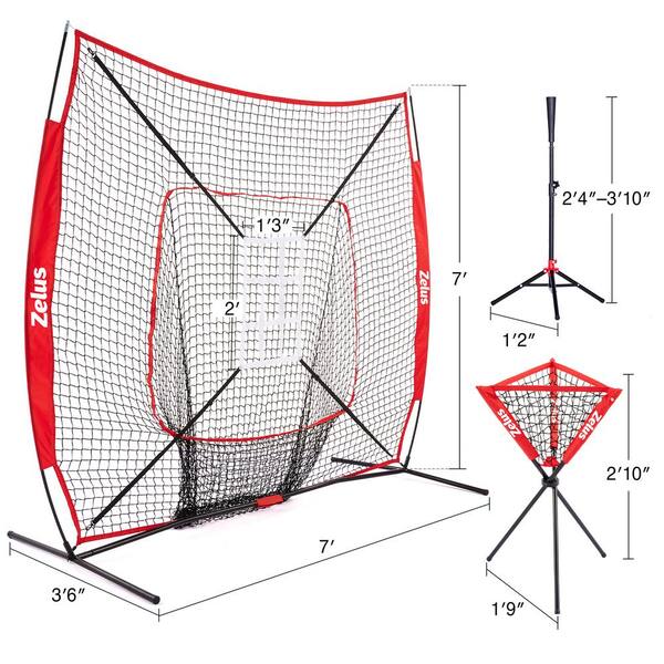 Rete Da Baseball Portatile 7x7 Piedi Con Caddy E Borsa &ndash; SEGAWE Strike Zone