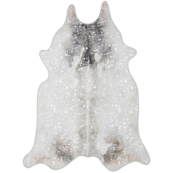 Loloi Odessa Silver/Grey 3 ft. 10 in. x 5 ft. Contemporary Polyester Area Rug