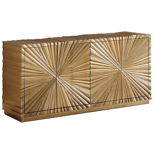 Best Master Furniture Lacy 66 in. L Gold Metallic Sideboard