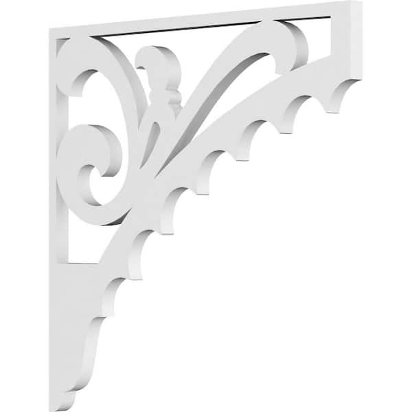 Ekena Millwork 5/8 in. W x 14 in. H x 14 in. D PVC Genova Bracket
