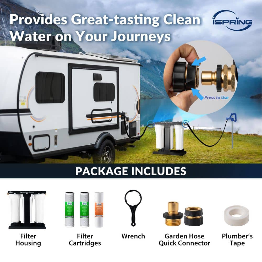 iSpring 3-Stage White RV Water Filtration System