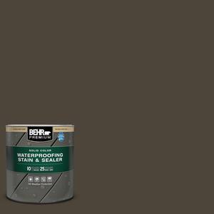 1 qt. #SC-104 Cordovan Brown Solid Color Waterproofing Exterior Wood Stain and Sealer